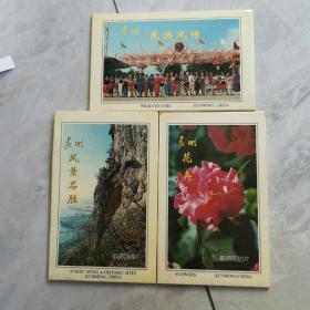 邮资明信片:昆明民族风情，昆明花卉，昆明风景名胜(三套合售，每套十张)