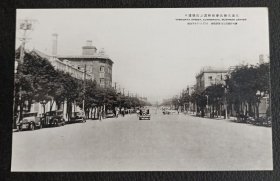 民国明信片 辽宁大连山县通街景 品好如图