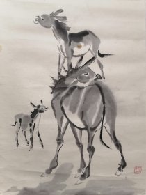 国画大师杜白洋 三馿图