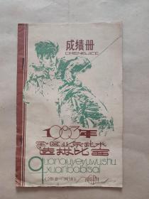 1983年全区业余武术选拔比赛成绩册