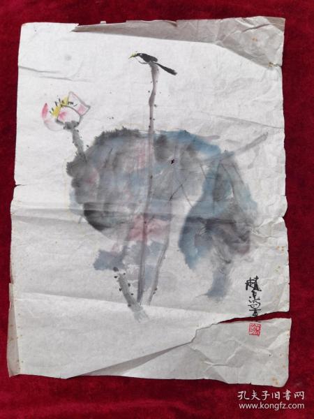 著名画家.赵京.花鸟画原作.