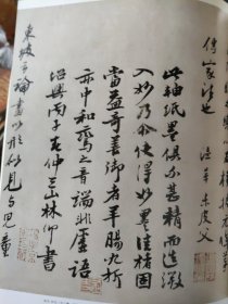 散页美术资料（印刷品）———题跋书法——-南宋《潇湘图》卷后宋人二十九跋【南宋-米友仁，关注，谢伋，钱端礼，韩浒，洪适，曾惇，曹筠，洪迈，尤袤，袁说友，钱闻诗，朱敦儒，朱熹，温革，林仰，时左】○布袋图，丰干图【宋-偃溪广闻题】，2007