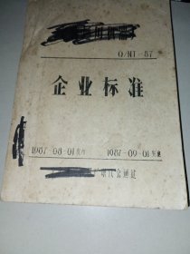 宁化通用机器厂企业标准Q/NT-87