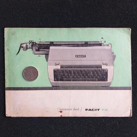 FACIT打字机说明书  品牌：FACIT   型号：T2