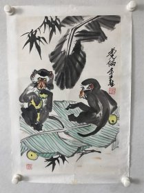 李燕作品
70*45cm，托片
艺术大师李苦禅之子