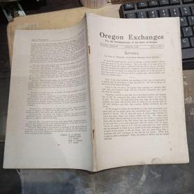 民国原版旧书  OREGON EXCHANGES