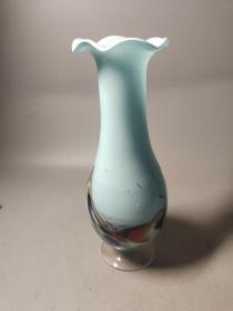 怀旧老物件80年代左右，拉丝玻璃花瓶