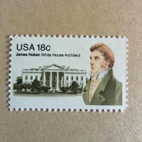 USA112美国邮票 1981年 白宫建筑设计师 著名人物 霍本 新 1全