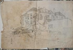 清华建筑学院，1980年青岛写生老画