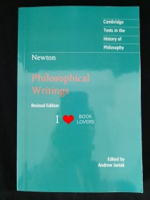 【BOOK LOVERS专享237元】Newton: Philosophical Writings 牛顿 哲学作品集 Cambridge Texts in the History of Philosophy 剑桥哲学史经典文本丛书 权威版本 英文英语原版 大开本 内页顺滑厚重 英语高阶学术版