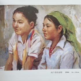 【周大正出版油画】少数民族少女，作于1984年，录于2002年巜周大正油画集》