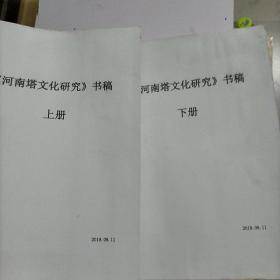 河南塔文化研究 上下全两册（ 全面记述河南古塔的专著 书稿）