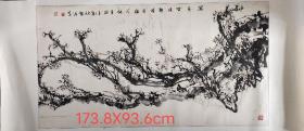 山东著名画家杨智强先生手绘墨梅作品
