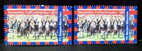 信1115德国1997年邮票 足球冠军拜仁慕尼黑队 1全上品信销 随机发货,2015斯科特目录0.75美元