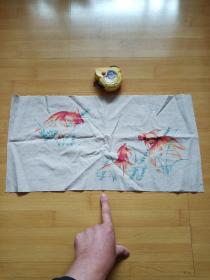 老印花小枕巾，长51.8厘米，如图所示，价优，