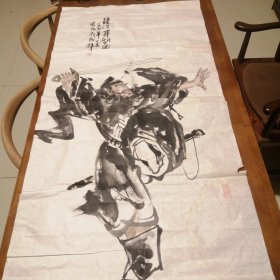 淡彩水墨画（锺馗）