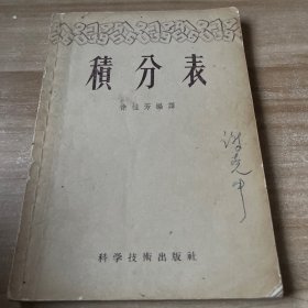 積分表