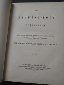 1850年份出版的钢版画作品集 1套3卷《FISHERS DRAWING ROOM SCRAP BOOK》