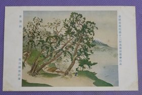 00978 日本 美术院 第十二回 美术展览会出品 仓泽路 德田隣齐 氏笔 民国时期老明信片