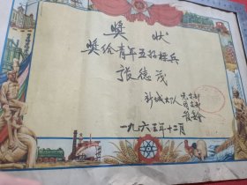 六三年张德茂青年五好标兵。33/24