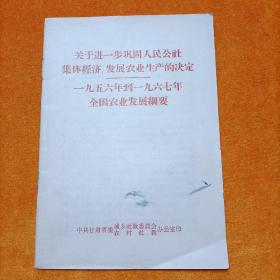 关于进一步巩固人民公社 集体经济 发展农业生产的决定