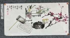 国画小写意花鸟精品《梅花香自苦寒来》王学增,号:雪峰轩;现任:中国昊业书画研究院副院长、中国国际书画研究院理事理事、河北美协会员。 (画工精细)这种贵气文人气的写意画很难见了。最近清库 价格超低