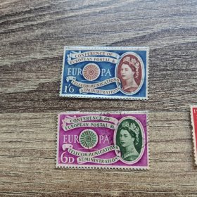 英国1960欧罗巴欧洲邮政和电信机构大会成立1周年2全信销
