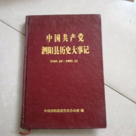 中国共产党泗阳县历史大事记。1949.10-199312