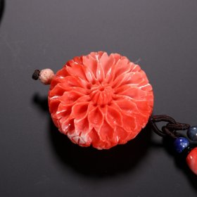 砗磲牡丹花吊坠