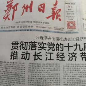 郑州日报2020年11月16日8版