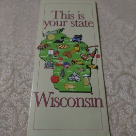 WISCONSIN 美国威斯康星州介绍 90年代国外原版 稀缺品