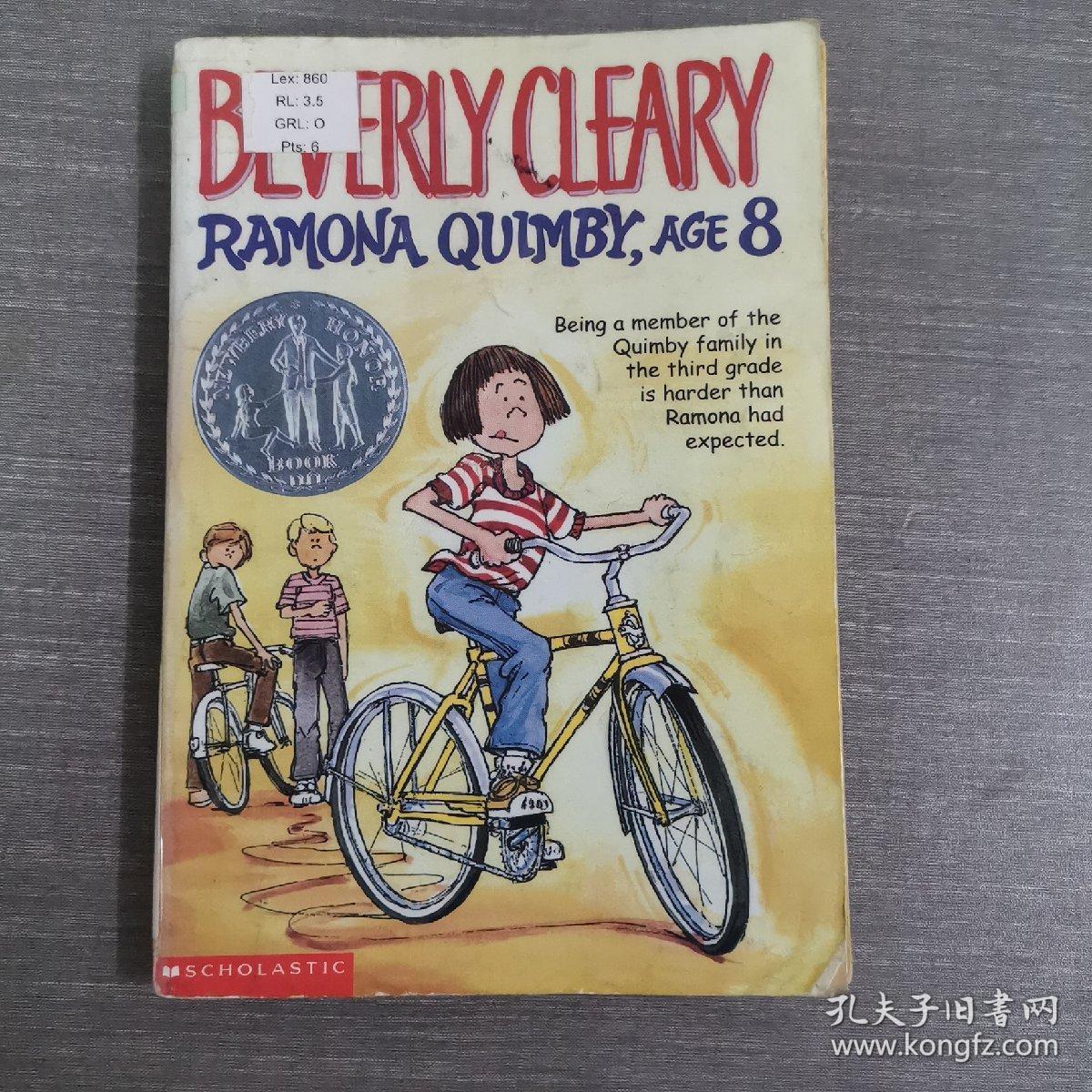 BEVERLY CLEARY RAMONA QUIMBY AGE 8