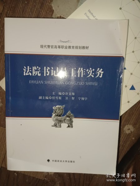 现代警官高等职业教育规划教材：法院书记员工作实务