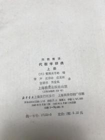 代数学辞典（问题解法 上下）