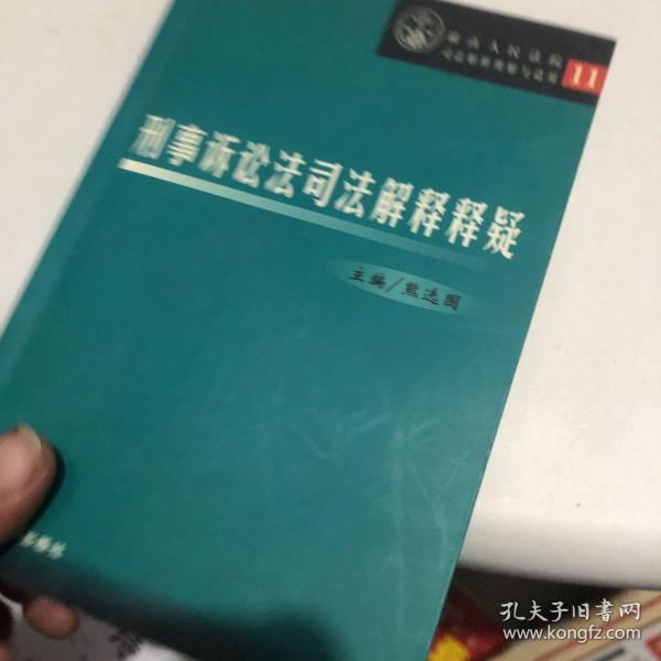 刑事诉讼法司法解释释疑——最高人民法院司法解释理解与适用11