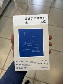 亲密关系的核心是友谊 汪民安著 上海文艺出版社