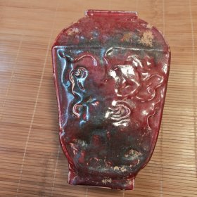 郎牙红瓷瓶一个包老放漏出高25公分