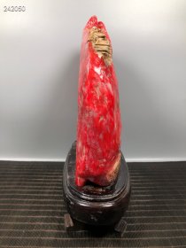 宫藏珍品 鸡血石大红袍 雕刻【松下聚賢】摆件