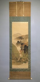 日本名家绘画：中川和堂《秋山红树图》（保真）