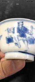 康熙人物压手杯