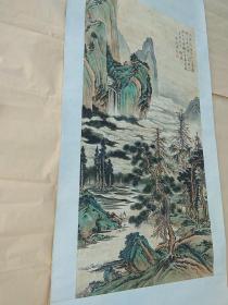 清末画家 溥伒 山水画【溥伒（1893—1966）惇勤亲王奕誴（道光帝旻宁第五子）之孙、贝勒爱新觉罗·载瀛（奕誴第四子）长子，近代书画家，与两个弟弟爱新觉罗·溥佺、爱新觉罗·溥佐均以画名，有“一门三杰”之称】。