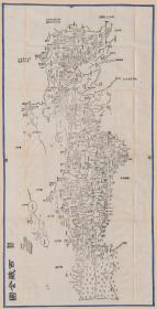 0443古地图1864 西藏全图 法国藏本。纸本大小93.29*47.91厘米。宣纸艺术微喷复制。