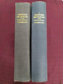 英文原版，保正版！Webster's dictionary of the English language (Unabridged, illustrated, Encyclopedic Edition) 韦伯大辞典 两卷全，插图多，布面精装