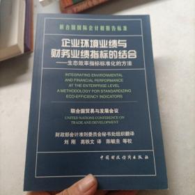 企业环境业绩与财务业绩指标的结合:生态效率指标标准化的方法:联合国国际会计和报告标准:[中英文本]