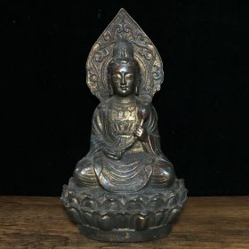 纯铜小背光佛像 值得收藏