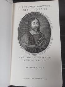 Sir Thomas Browne's Religio Medic and two seventeenth-century critics by James N. Wise