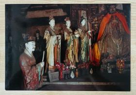 九十年代佚名摄影家拍摄《古建筑系列•泥塑造像1》大尺寸原版彩色照片1张