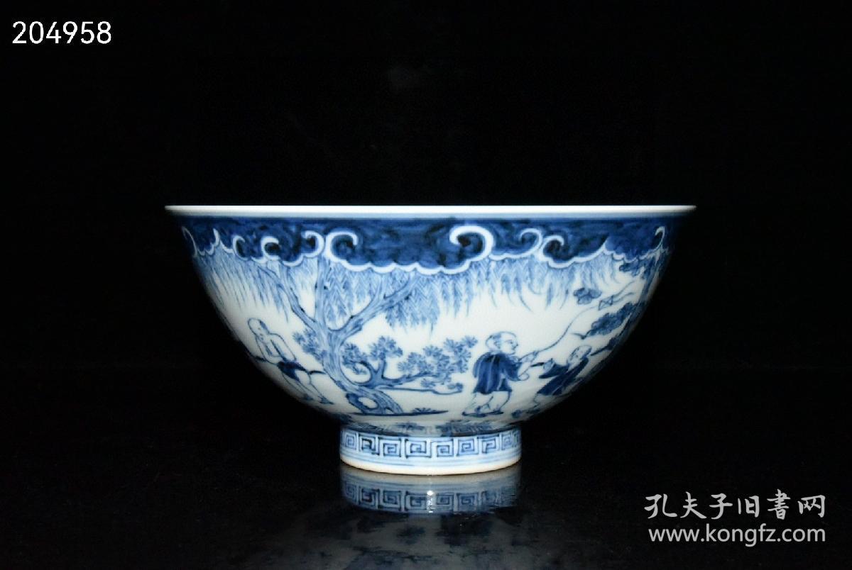 珍藏明代宣德青花婴戏图碗