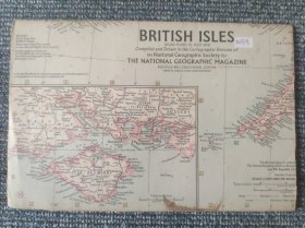 National Geographic国家地理杂志地图系列之1958年7月 British Isles 不列颠群岛地图