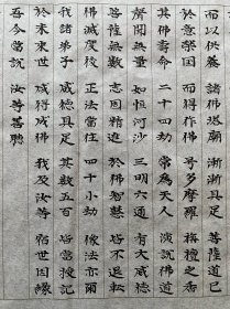 110）日本舶来 纸本软片 手写书法作品 抄经 （7）一张